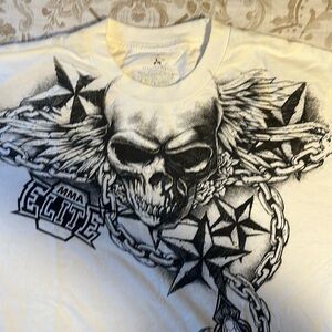 MMA Elite size L white T-shirt. Pre-owned good condition.